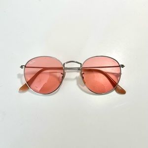 Raybans Round Light Pink or Rose with Silver hardware
